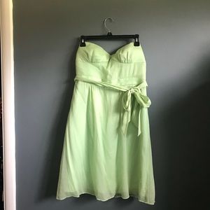 JCrew chiffon dress in mint green